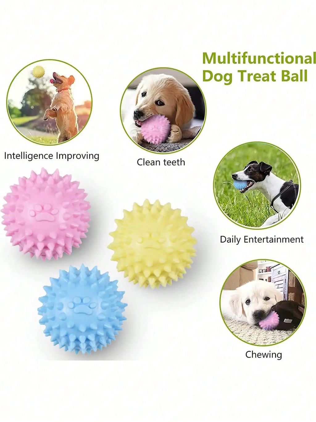 Interactive Rubber Chew Ball – Dog & Cat