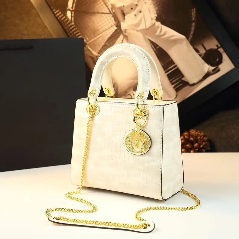 Elegant Crocodile Pattern Single Shoulder Crossbody Bag Fashionable Handbag Luxury Sensation Lady Dior Bag Fresh Sweet Style