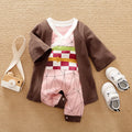 Baby Girls Plaid Cotton Romper – 0-18M