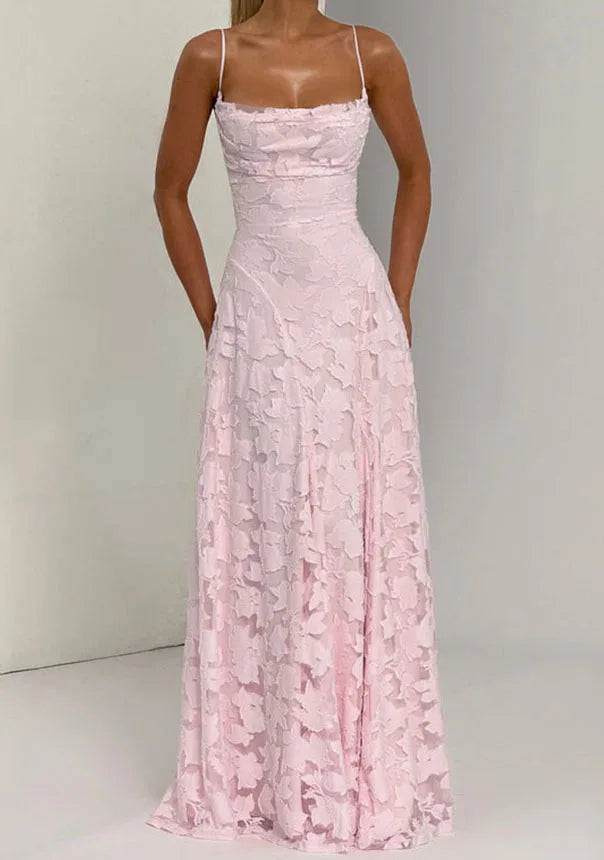 Fashion Spaghetti Strap Loose Dress For Women Elegant Slash Neck High Waist Dresses Lady Vestidos Holiday Party Formal Evening