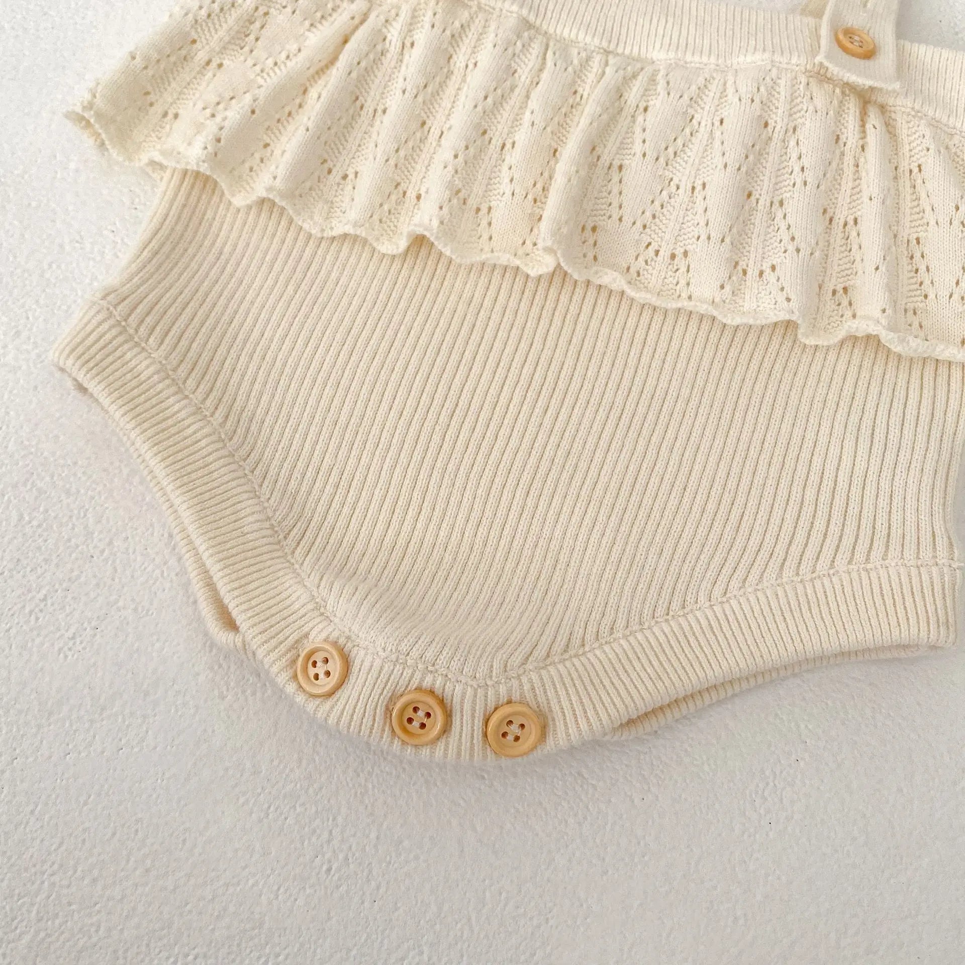 Jacquard Knitted Baby Romper – Versatile Bodysuit