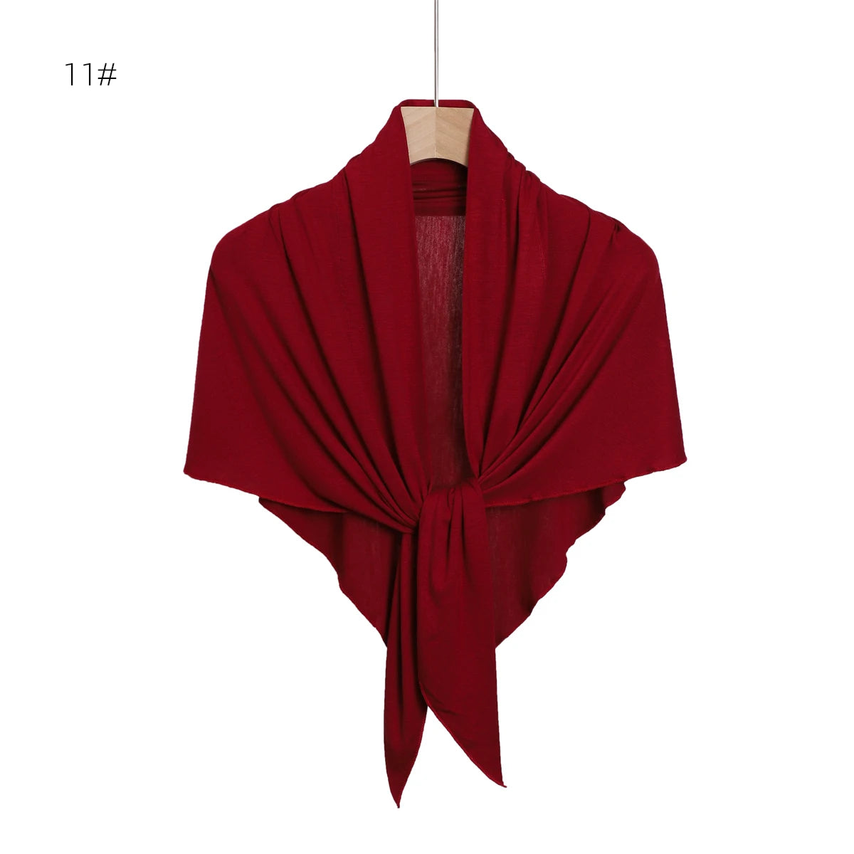2024 New Solid Color Soft Modal Triangle Scarf Hijab Elastic Mercerized Cotton Wrap for Muslim Woman Hot Sale Headscarf