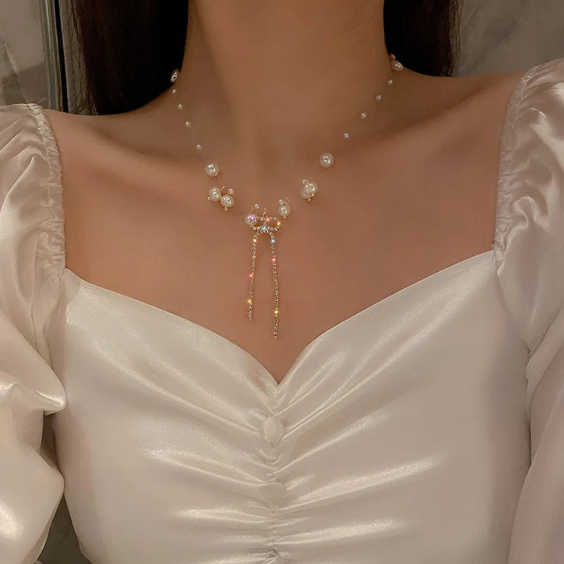 Pearl Beads Choker Necklace