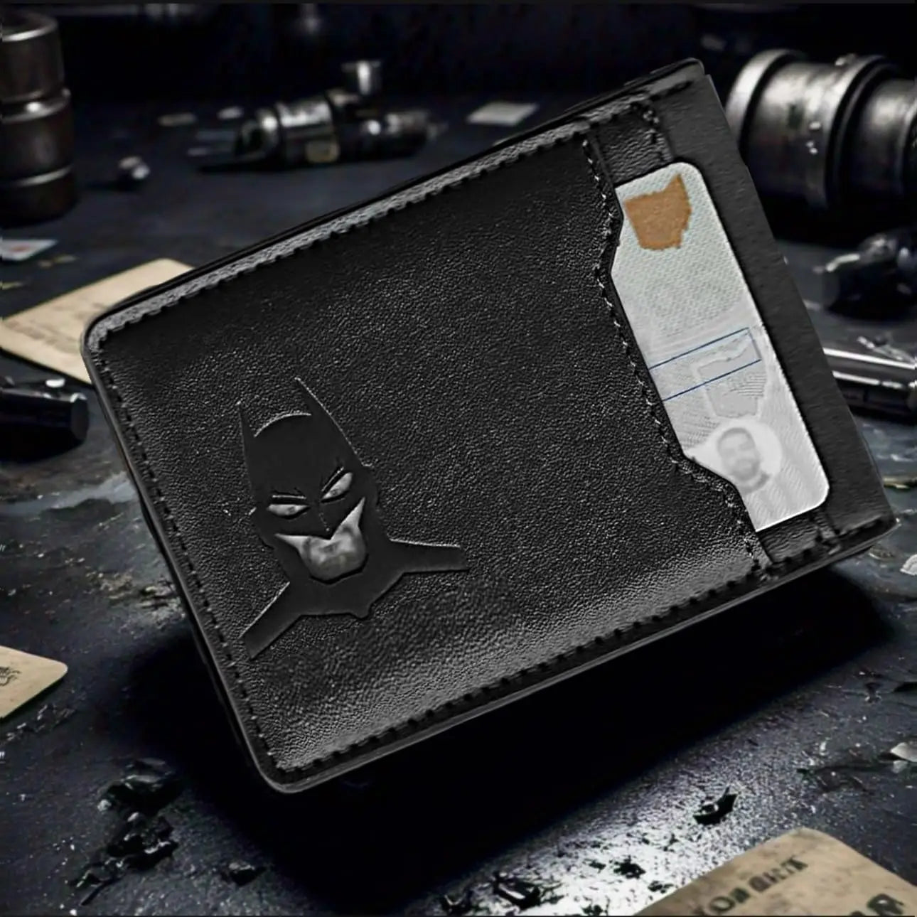 Bat ID Slim Leather Wallet