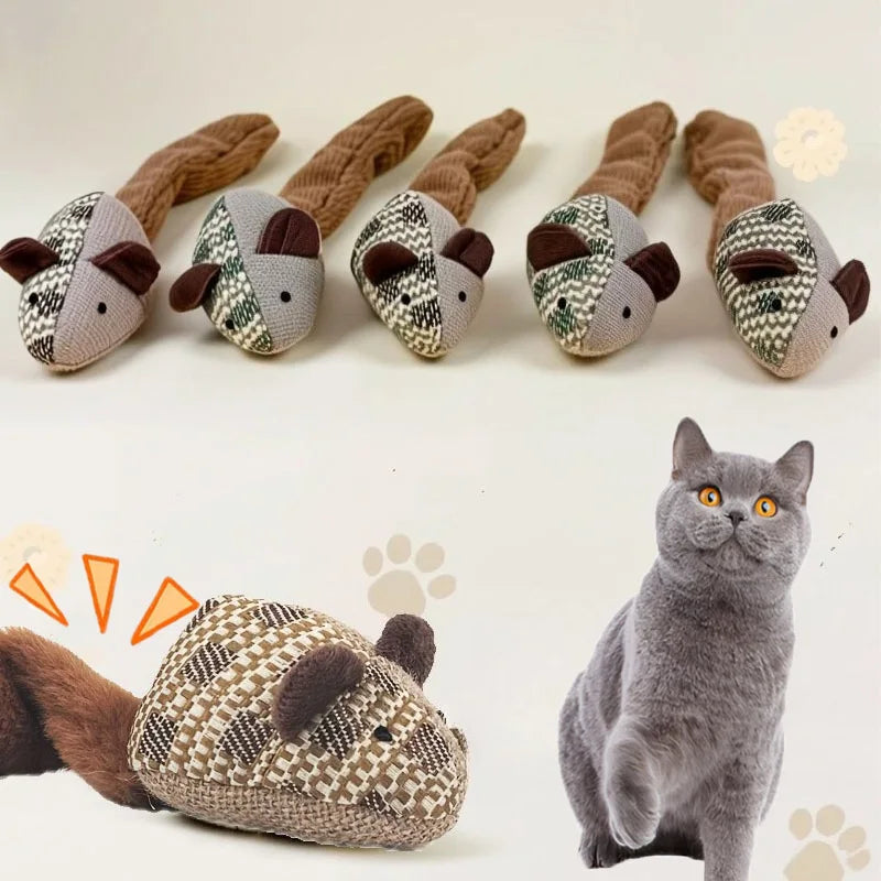 Plush Mouse Cat Toy
