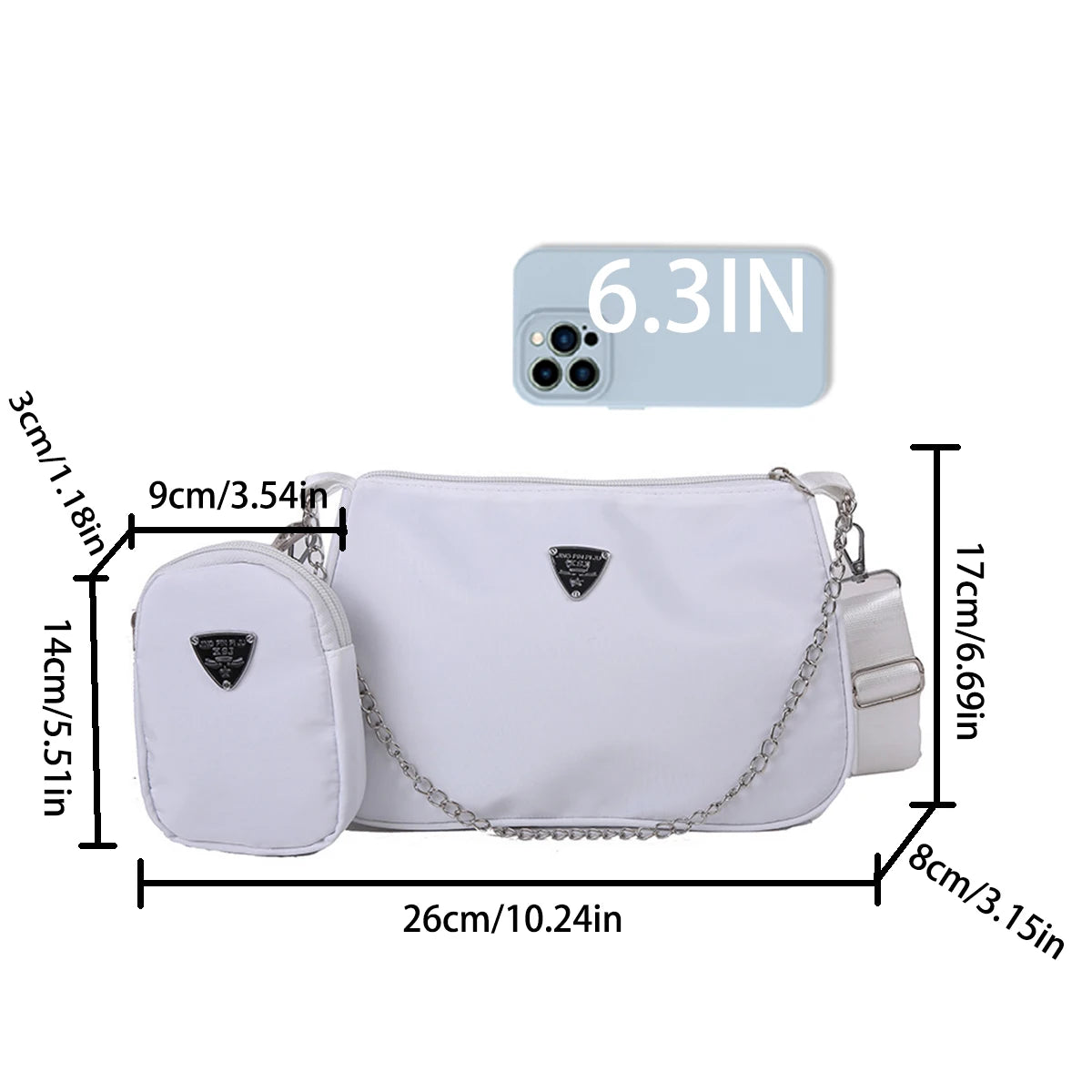 Fashion Nylon Crossbody Bag for Women – Casual Portable Underarm Shoulder Bag