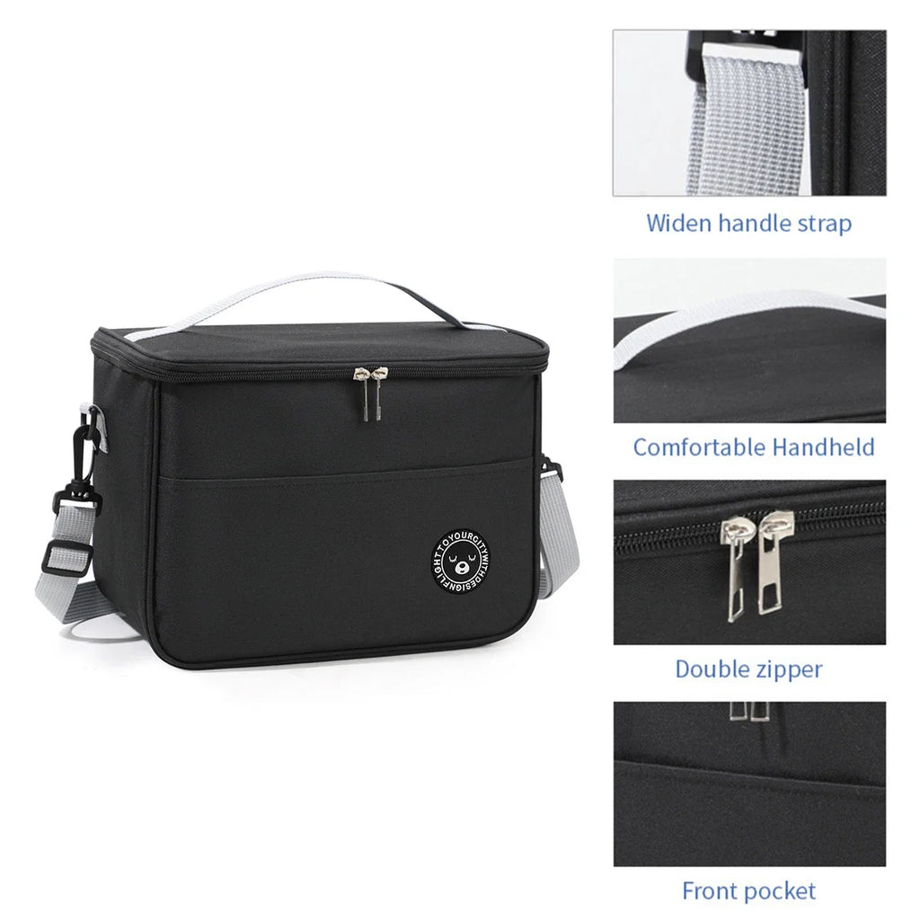 Insulated Lunch Tote Bag – Thickened Aluminum Foil Bento Bag for Office & Students