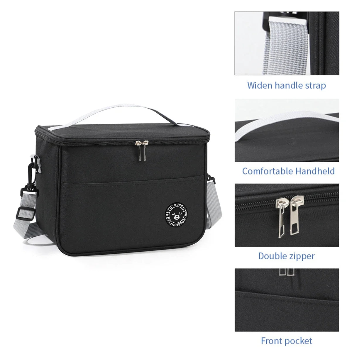 Insulated Lunch Tote Bag – Thickened Aluminum Foil Bento Bag for Office & Students