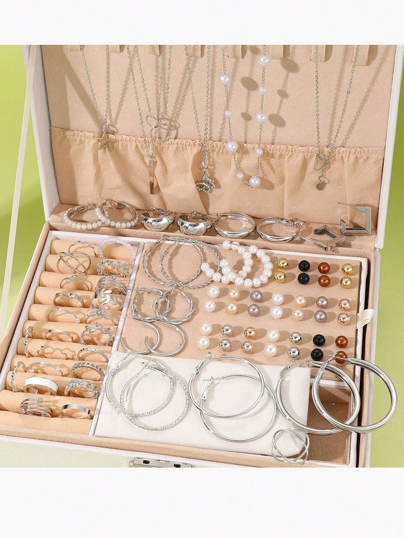 86PCS Elegant Pearl Jewelry Set