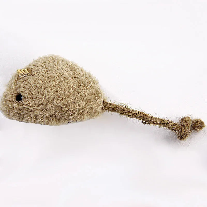 3pcs Plush Mouse Cat Toy Set