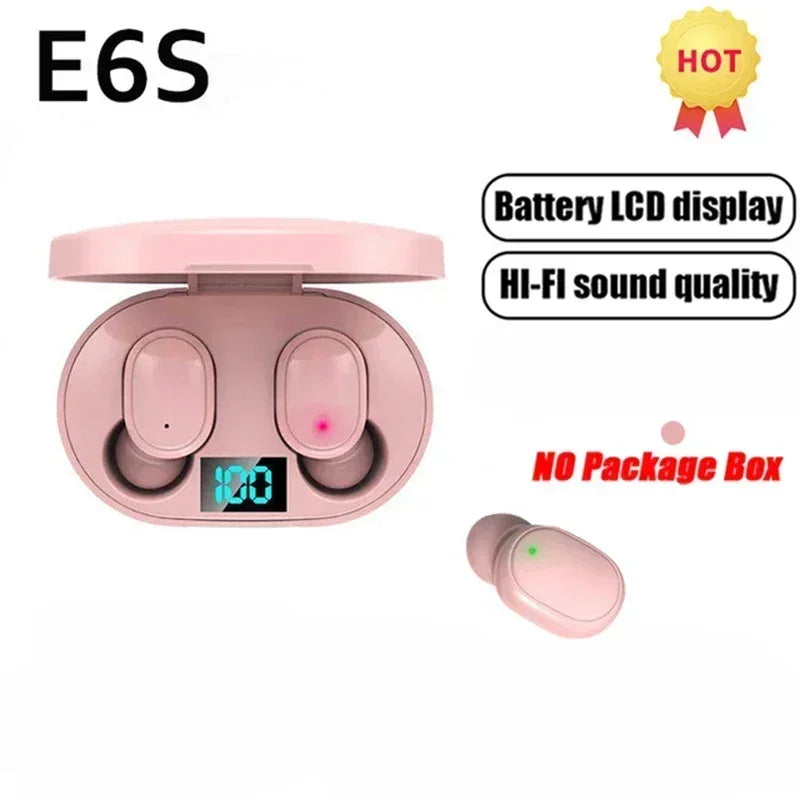 E6S TWS Wireless Bluetooth Earbuds – Noise Cancelling with Mic