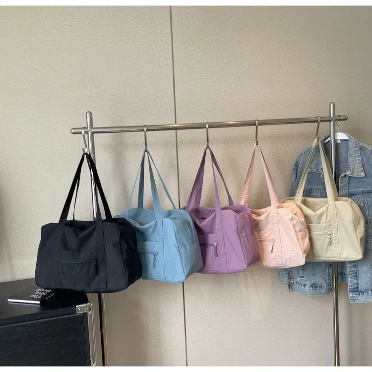 Casual Large Capaci Nylon Cloth Bag Women 2025 New Fashion Commuter Shoulder Bag Short-Distance Travel Bag Fitness Handb Women