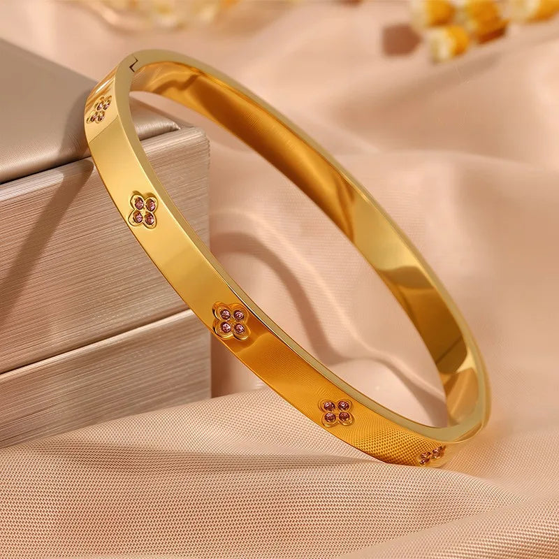 ZAKOL Zirconia Stackable Bracelet Set