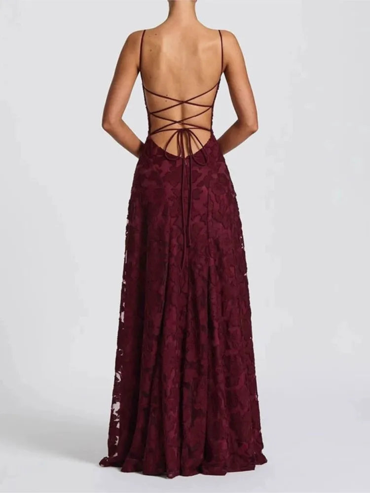 Fashion Spaghetti Strap Loose Dress For Women Elegant Slash Neck High Waist Dresses Lady Vestidos Holiday Party Formal Evening