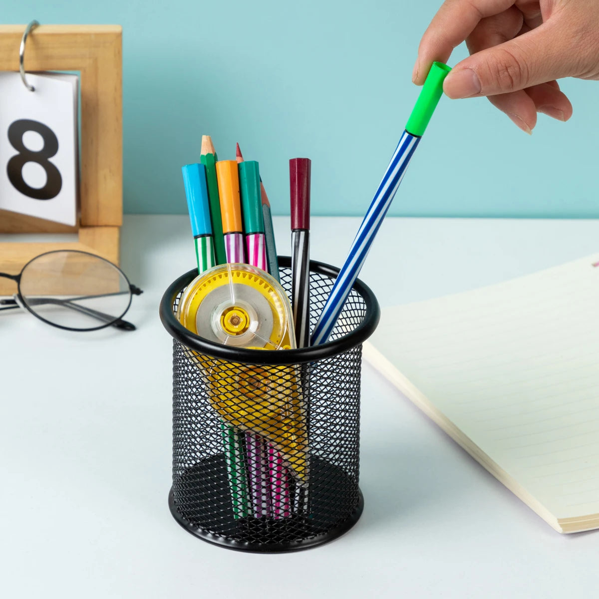 MOTARRO Metal Mesh Pencil Holder – 1pc