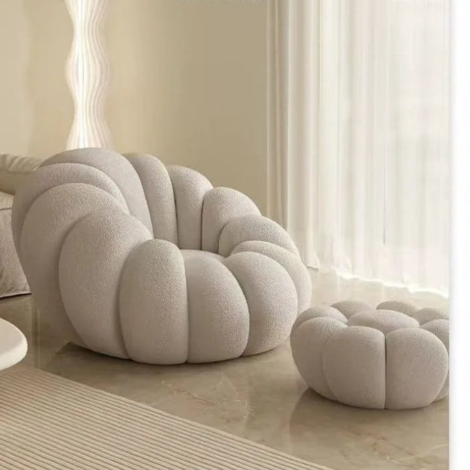 Lazy Pumpkin Sofa Nordic Style Single Sofa Chair EPS Particle Filling Soft Comfortable Home Living Room Balcony Bedroom Sofa Set
