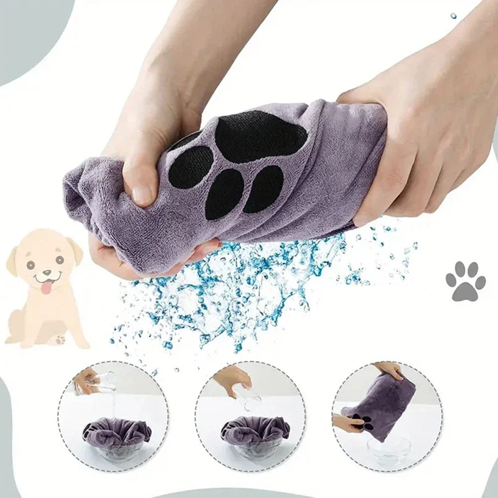Microfiber Pet Bath Towel – Super Soft & Absorbent