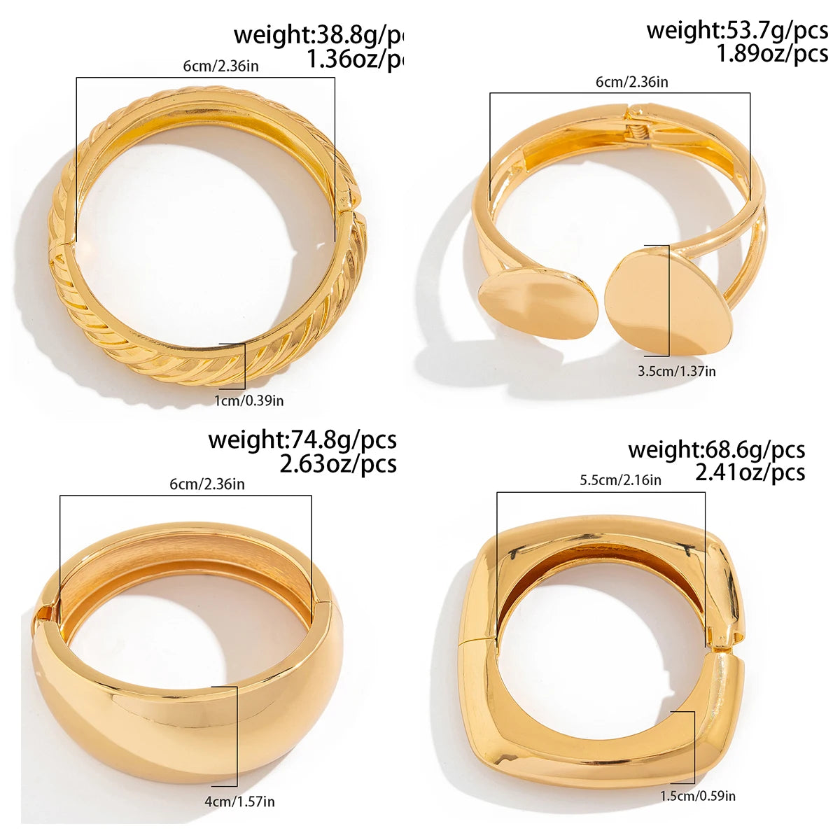 Punk Chunky Metal Bangle