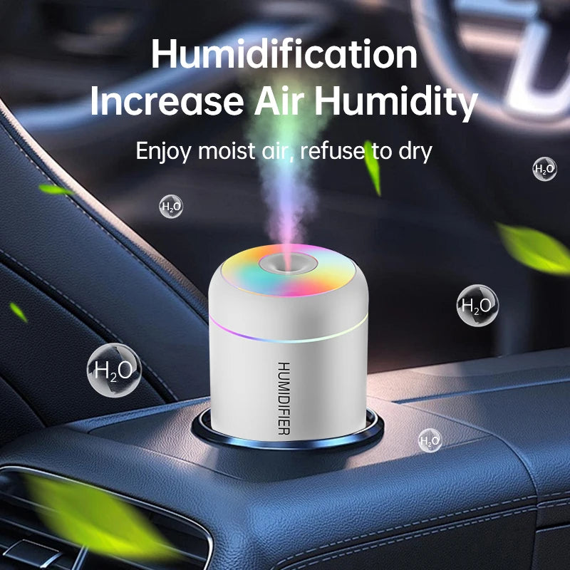 Mini USB Air Humidifier – 180ML Aroma Diffuser for Home & Car
