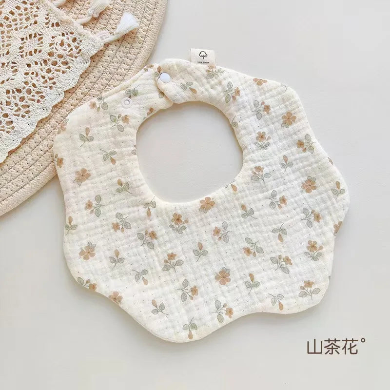 Newborn Baby Cotton Bibs – Cute Animal Muslin Burp Cloths