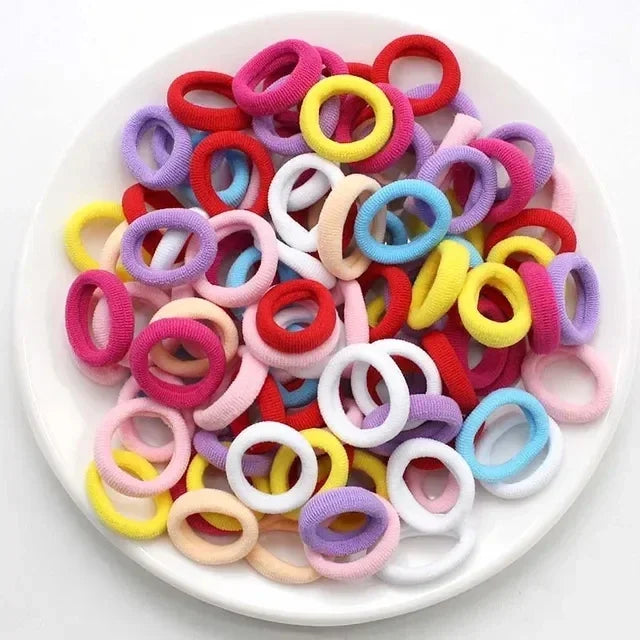 200/1000 PCS Colorful Nylon Elastic Hair Bands for Women & Girls – Small Ponytail Holders & Rubber Hair Ties