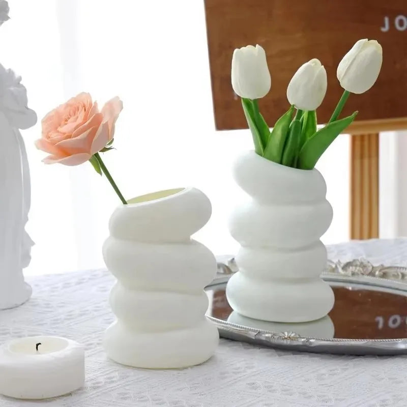 Nordic Spiral Plastic Vase