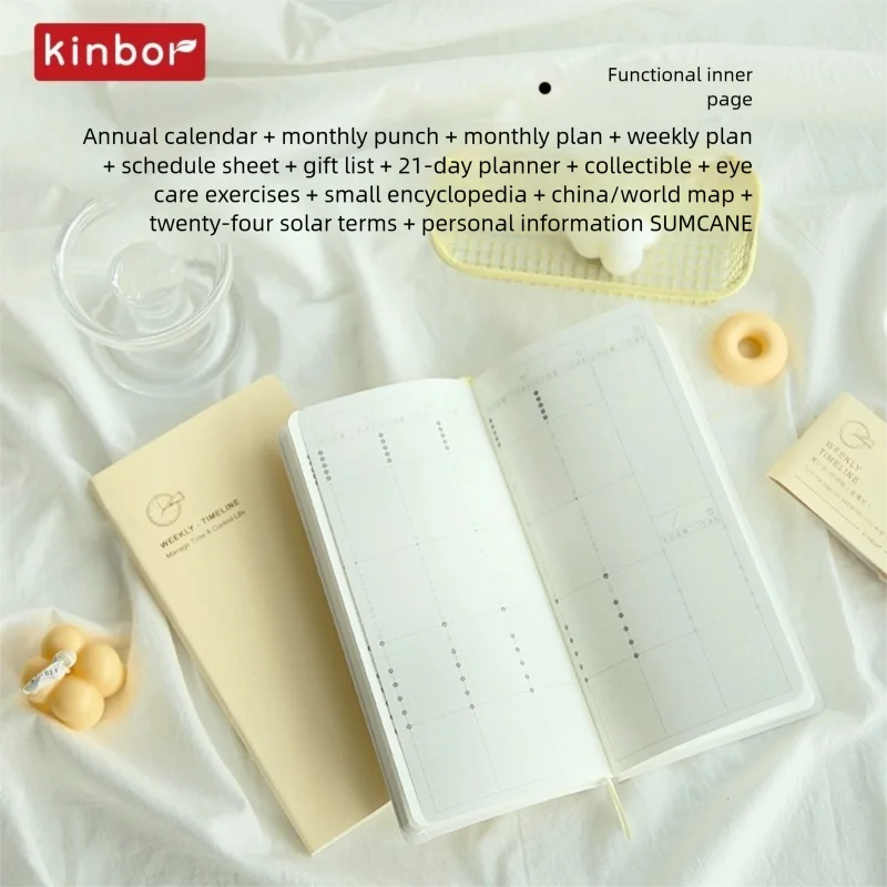 Kinbor 2026 Weekly Planner – A6/A5 Notebook
