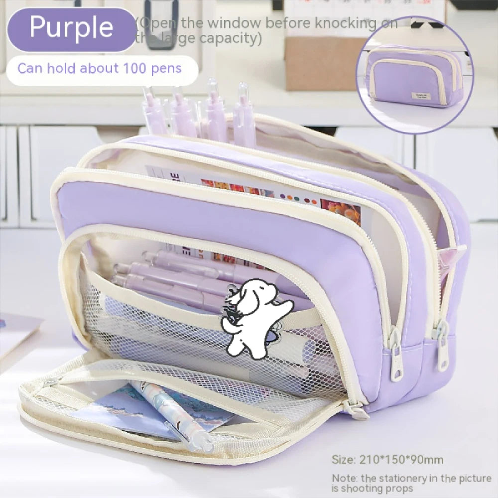 Large Multi-Layer Pencil & Makeup Case – Multi-Purpose