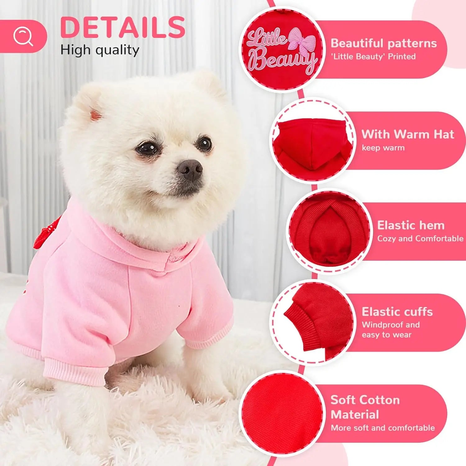 Fleece-Lined Dog Hoodie – Autumn/Winter