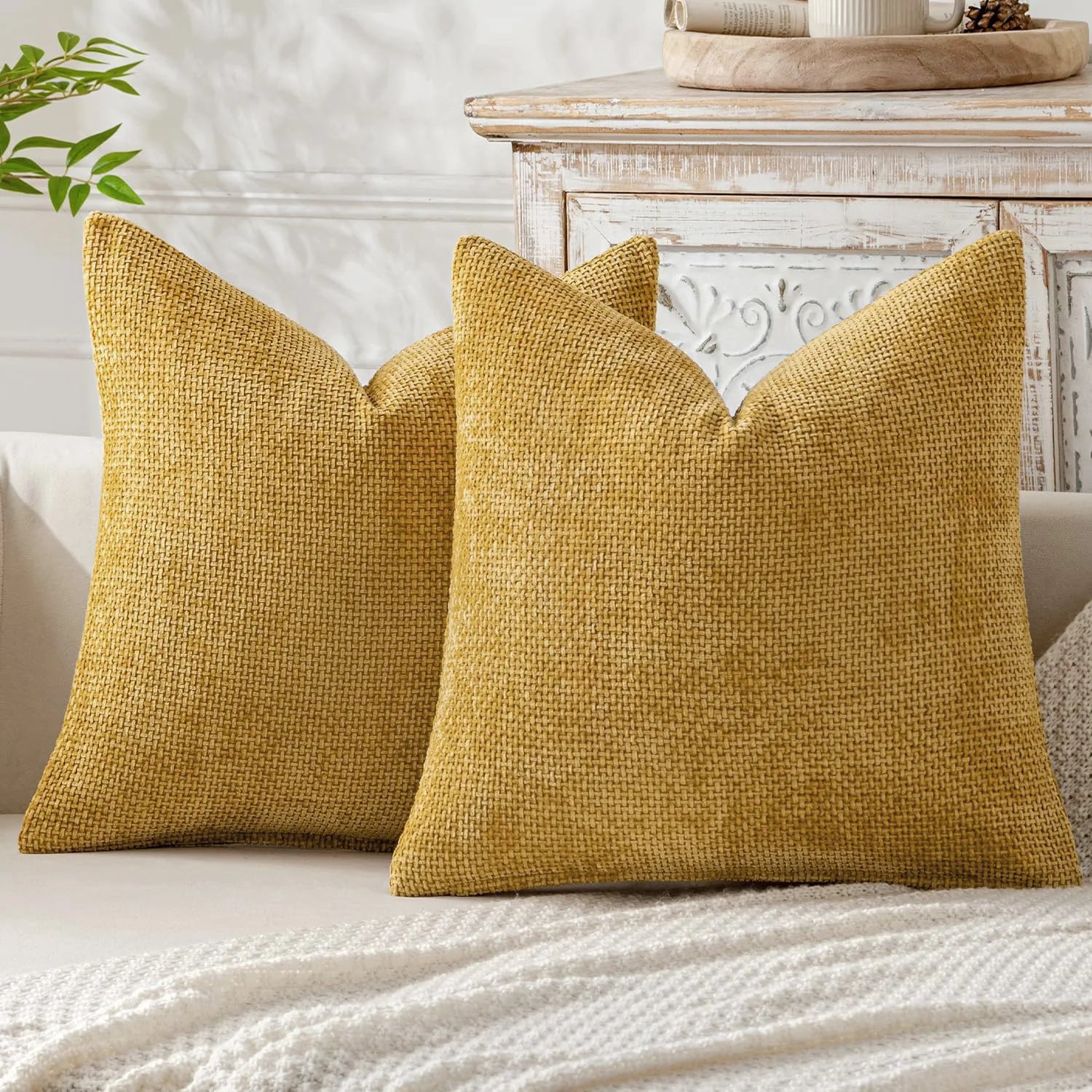 1pcs Chenille Throw Pillow Cover Soft Solid Color Cushion Case with Cross Woven Design Decorative Pillowcase Sofa Bed Home Decor