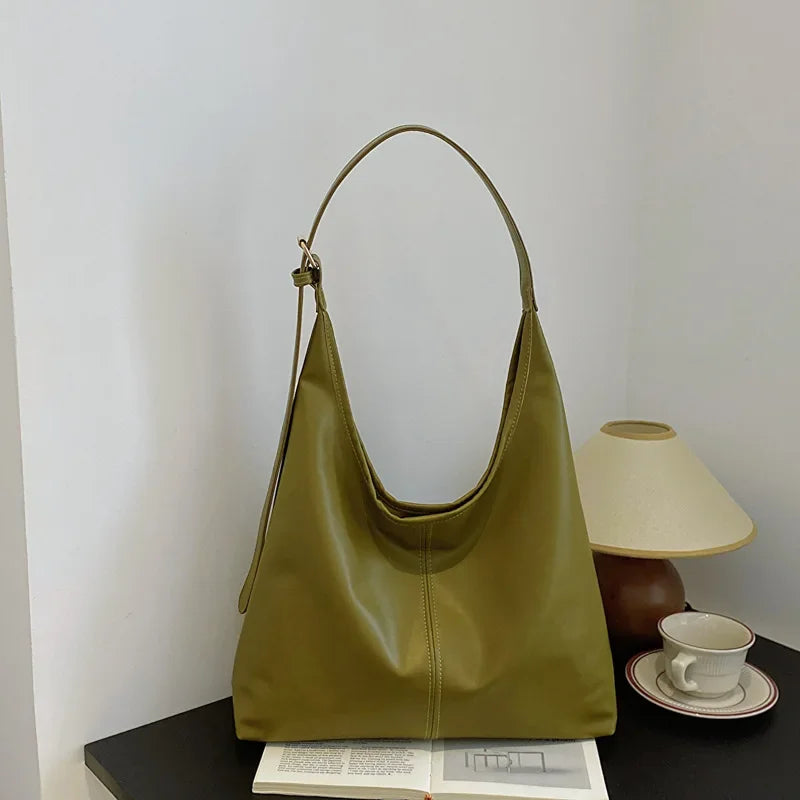 New Retro Women’s Tote Bag – Simple Large Shoulder Handbag