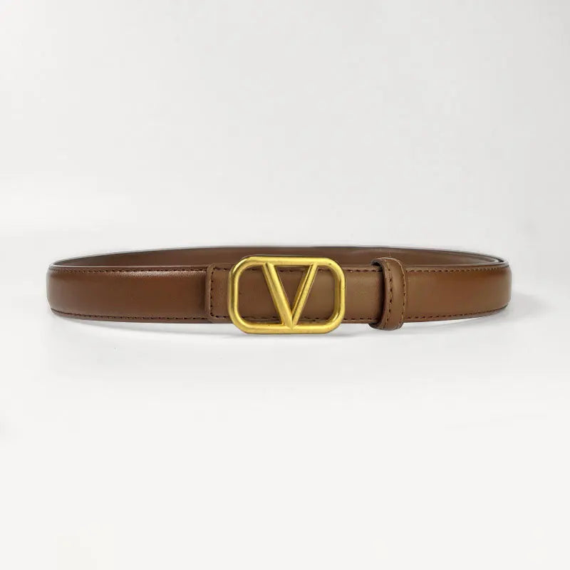 Classic ladies belt casual Joker ladies thin belt fashion personality with pants.