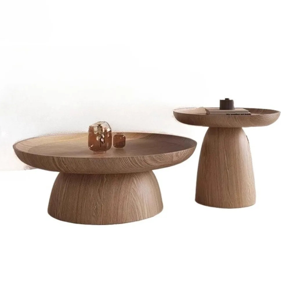 Round Creative Coffee Table Black Walnut Wood Combination Design Coffee Table Built in Design Minimalist furniture accessories