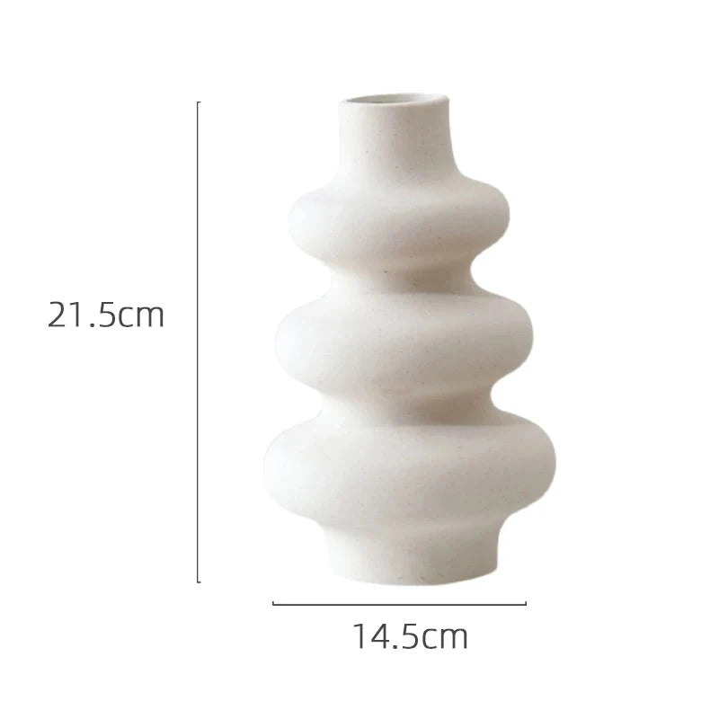 Creative White Plastic Vase – Home Decor