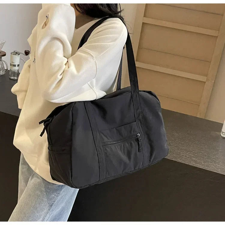 Casual Large Capaci Nylon Cloth Bag Women 2025 New Fashion Commuter Shoulder Bag Short-Distance Travel Bag Fitness Handb Women
