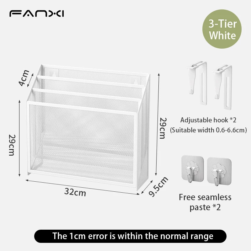 Mesh Desk Organizer – 3 Compartments, Black