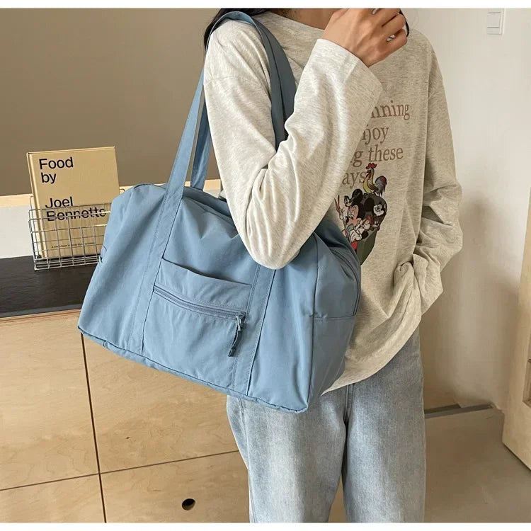 Casual Large Capaci Nylon Cloth Bag Women 2025 New Fashion Commuter Shoulder Bag Short-Distance Travel Bag Fitness Handb Women