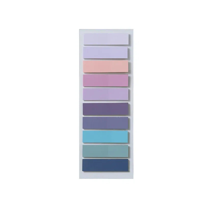 200pcs Morandi PET Index Stickers – Translucent & Colorful