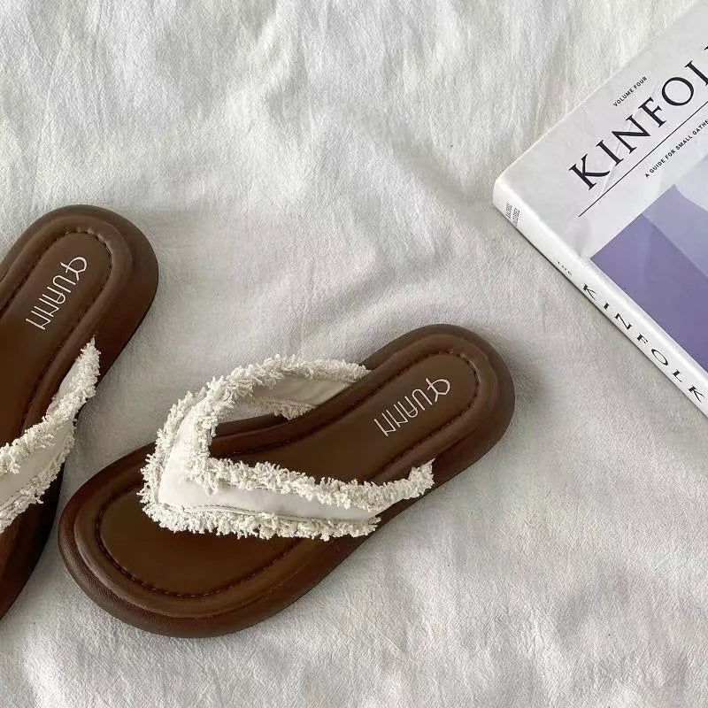 Women Roman Cool Slippers Retro Flip Flops Fashion Sandal Beach Versatile Shoes Vacation Casual Beach Flat Shoes Sandalias Mujer