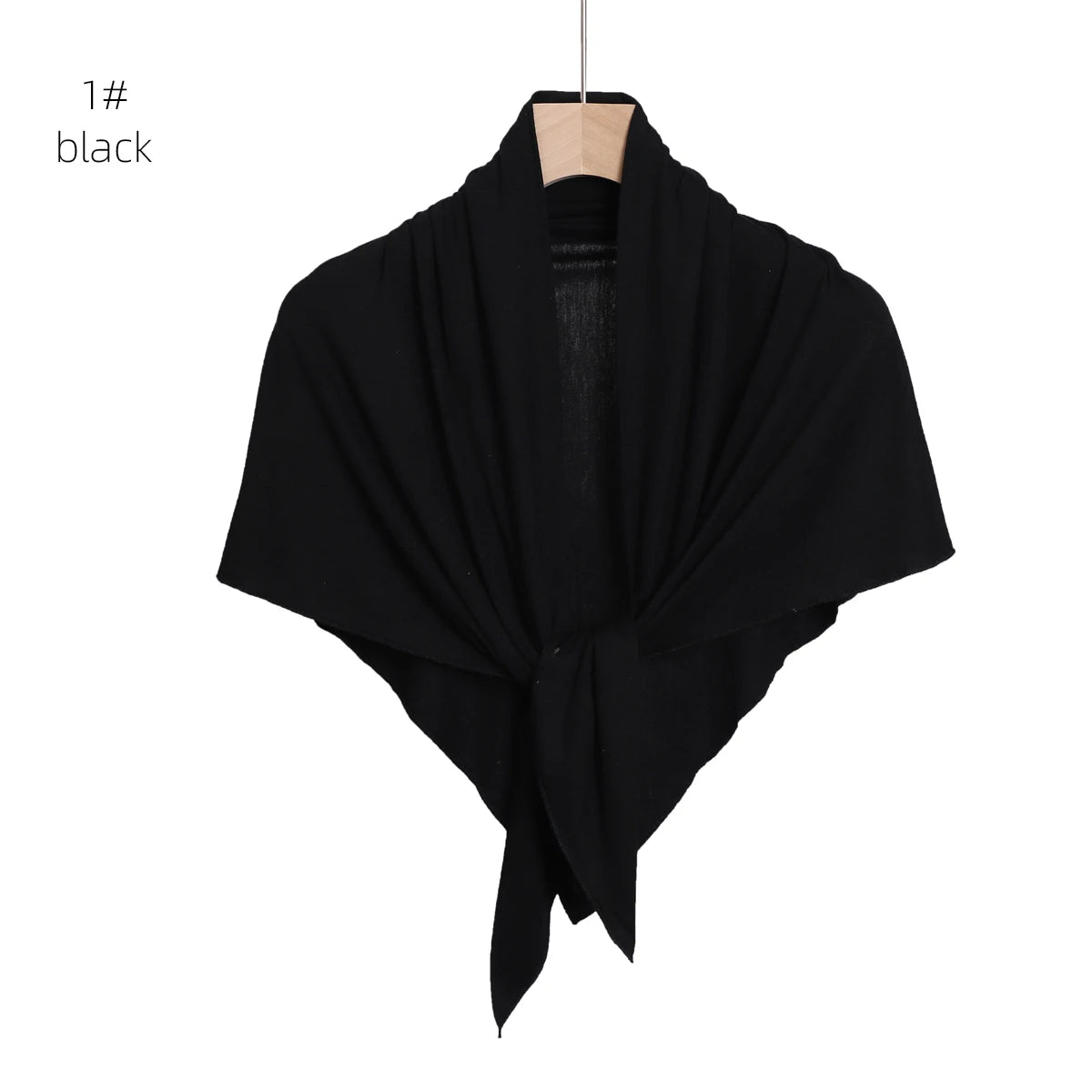 2024 New Solid Color Soft Modal Triangle Scarf Hijab Elastic Mercerized Cotton Wrap for Muslim Woman Hot Sale Headscarf