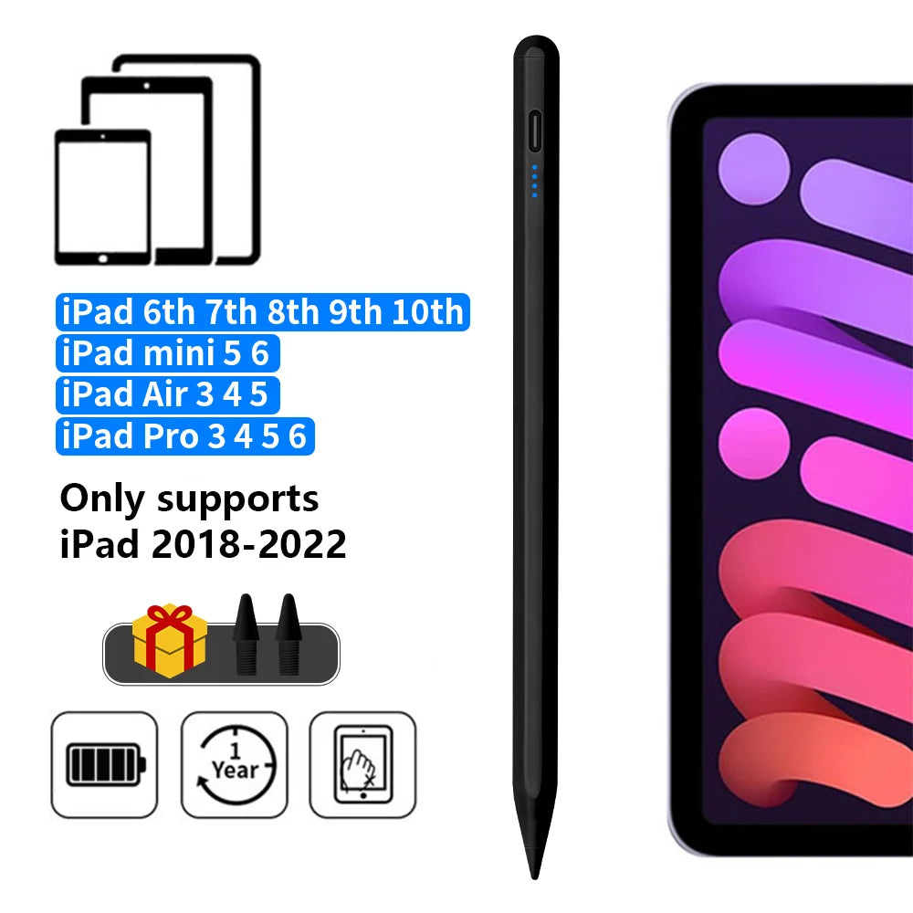 iPad Pencil Stylus – Palm Rejection & Power Indicator