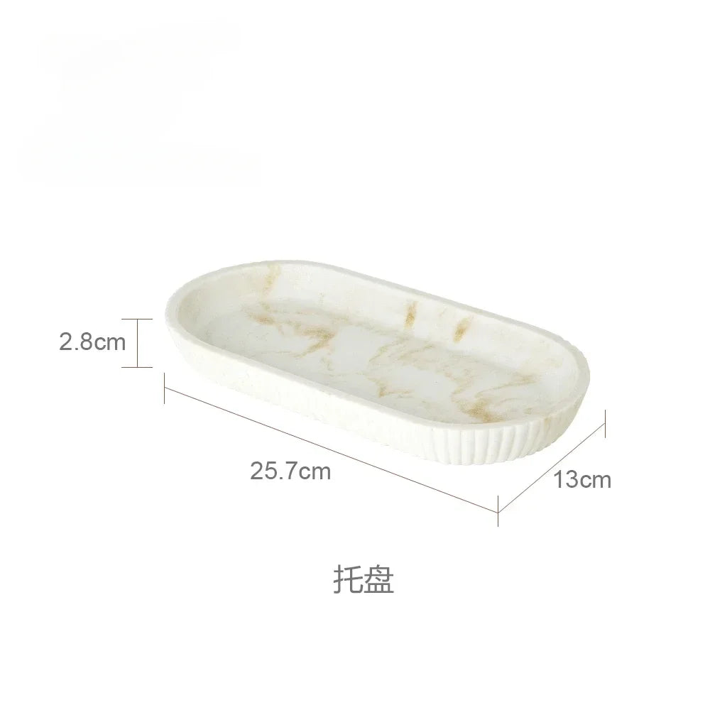 Sandstone Bathroom Gargle Cup & Tray – 1pc