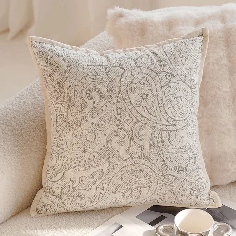 30X50/45X45CM Brown Throw Pillow Cover French Light Luxury Forest Stamping Waist Cushion Cover Decor Home Decorative Pillowcase