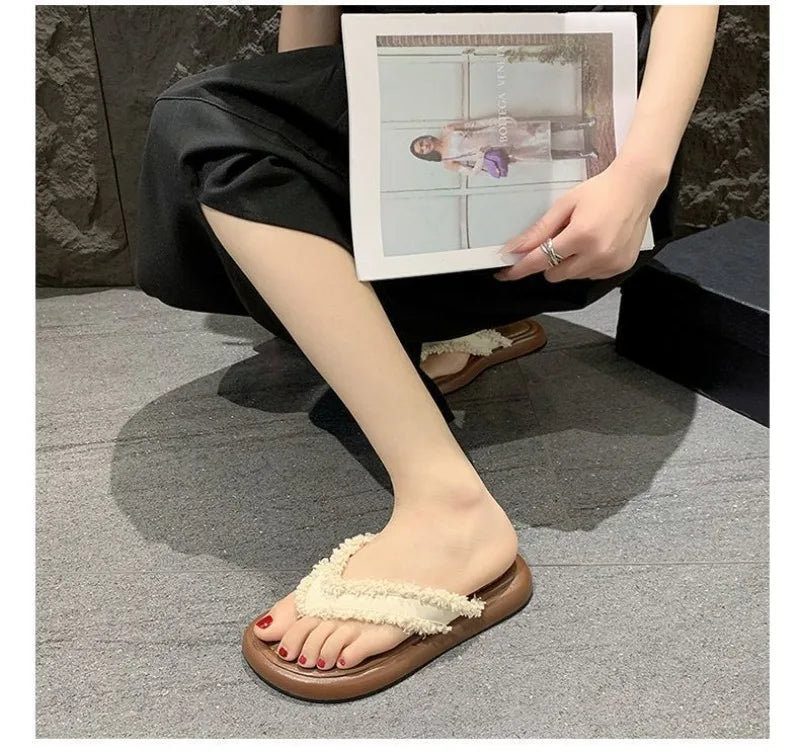 Women Roman Cool Slippers Retro Flip Flops Fashion Sandal Beach Versatile Shoes Vacation Casual Beach Flat Shoes Sandalias Mujer