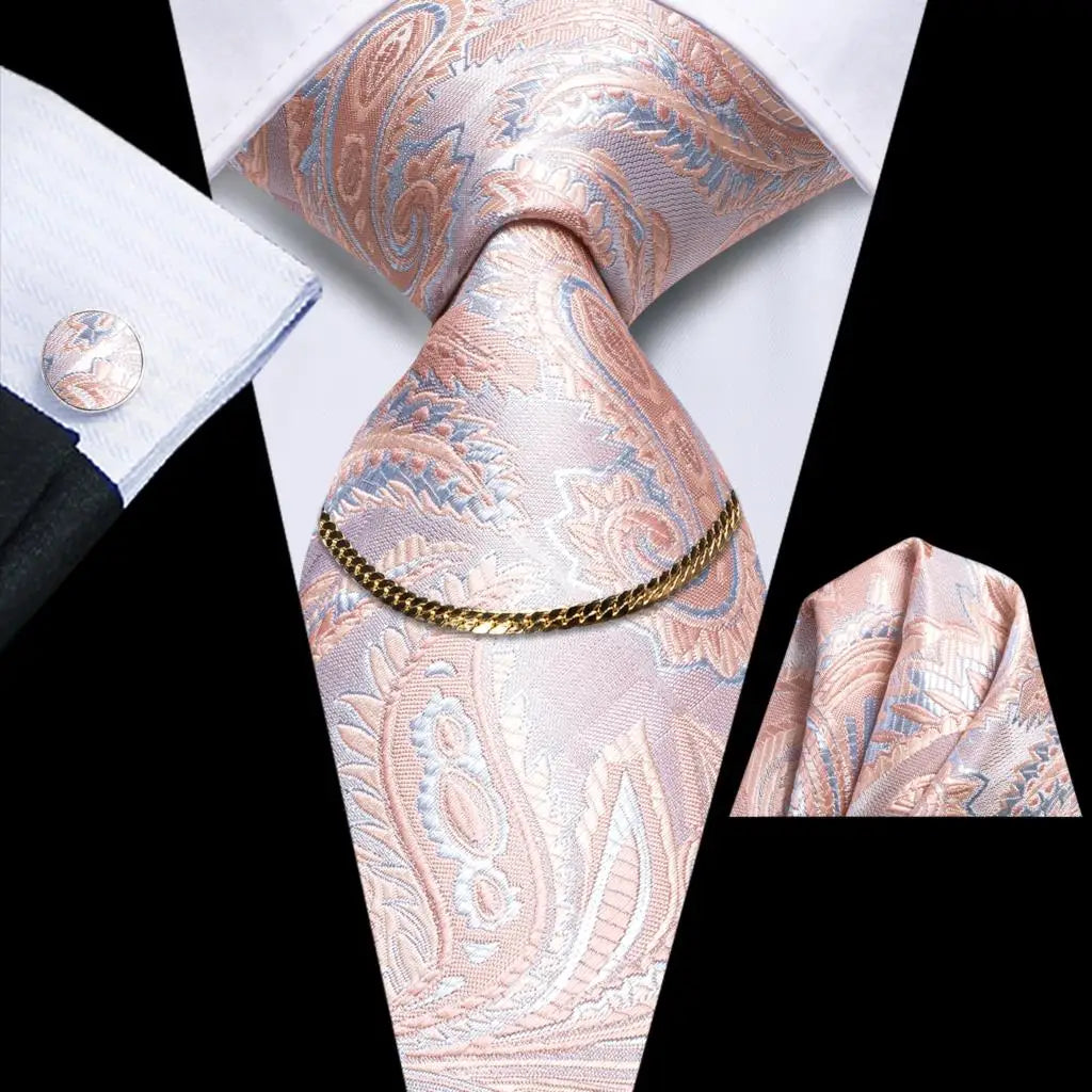 Men’s Black Plaid Silk Tie Set