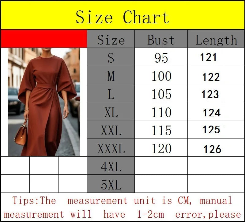Women Dresses 2026 fashion elegant round o neck solid color waist-cinching casual batsleeve long dress clothing vestidoes