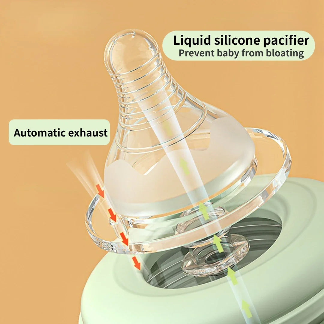 300ML Baby Bottle Set – PP Bottle with Handle & Silicone Pacifier