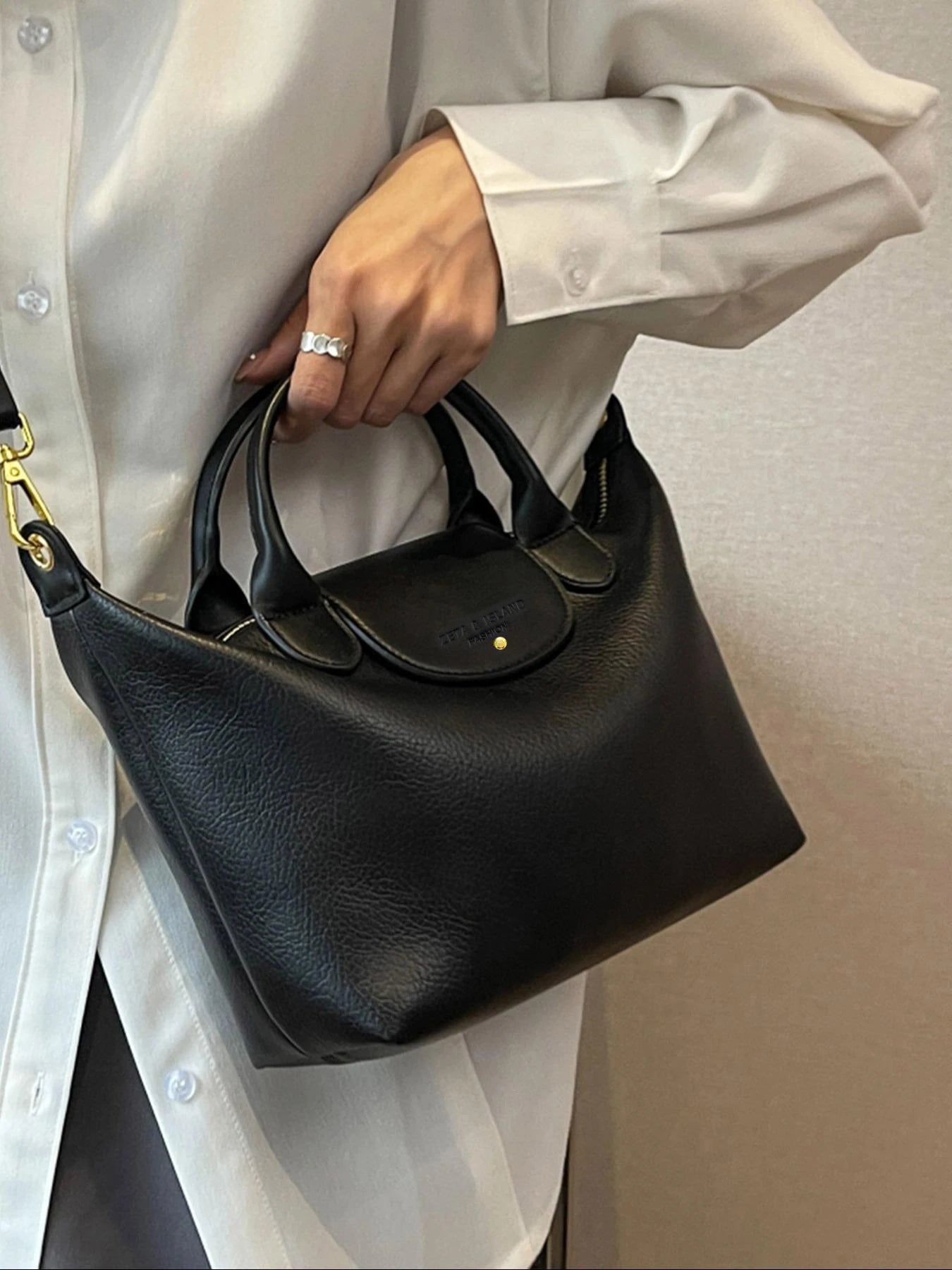 Elegant Contrast Messenger Bag