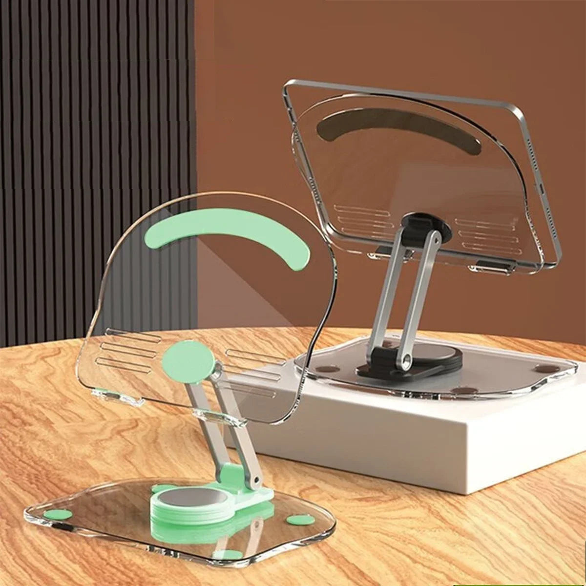 360° Rotation Tablet Desktop Stand Suitable for iPad Pro 9.7 Air 4 5 Mini 6 11 Mi Pad Transparent Acrylic Desktop Phone Stand