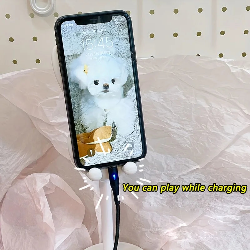 Pink Cartoon Little Rabbit Desktop Mobile Phone Stand Tablet Computer Stand Adjustable Telescopic Lift Student Lazy Person Stand
